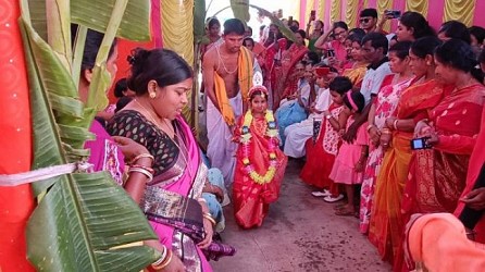 Kumari Puja observed on the occasion of Durga Puja at Matri Palli. TIWN Pic Oct 3